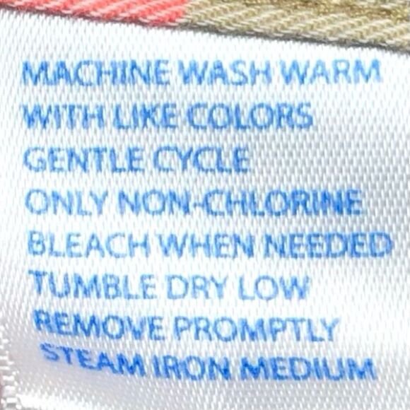 Southern Tide Checked Long Sleeve Button Down in Coral/Navy/Tan White Men’s L - Picture 7 of 8